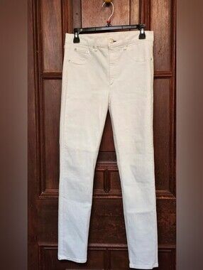 Rag & Bone High Rise Skinny Ankle Jeans Blanc Size 30-Orig $245.00
